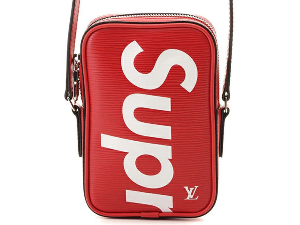 LOUIS VUITTON Danube Epi Supreme Collaboration Red White Shoulder Bag